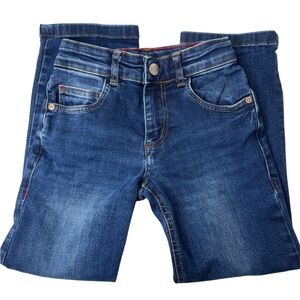 Boden Blue Denim Jeans with Red Accents